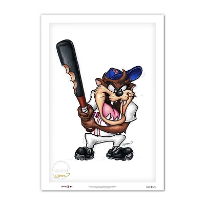 Tasmanian Devil Boston Red Sox 14'' x 20'' Looney Tunes Fine Art Print
