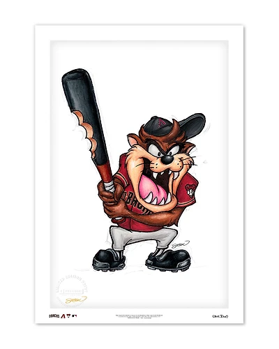 Tasmanian Devil Arizona Diamondbacks 24'' x 36'' Looney Tunes Fine Art Print