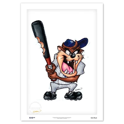 Tasmanian Devil New York Yankees 24'' x 36'' Looney Tunes Fine Art Print