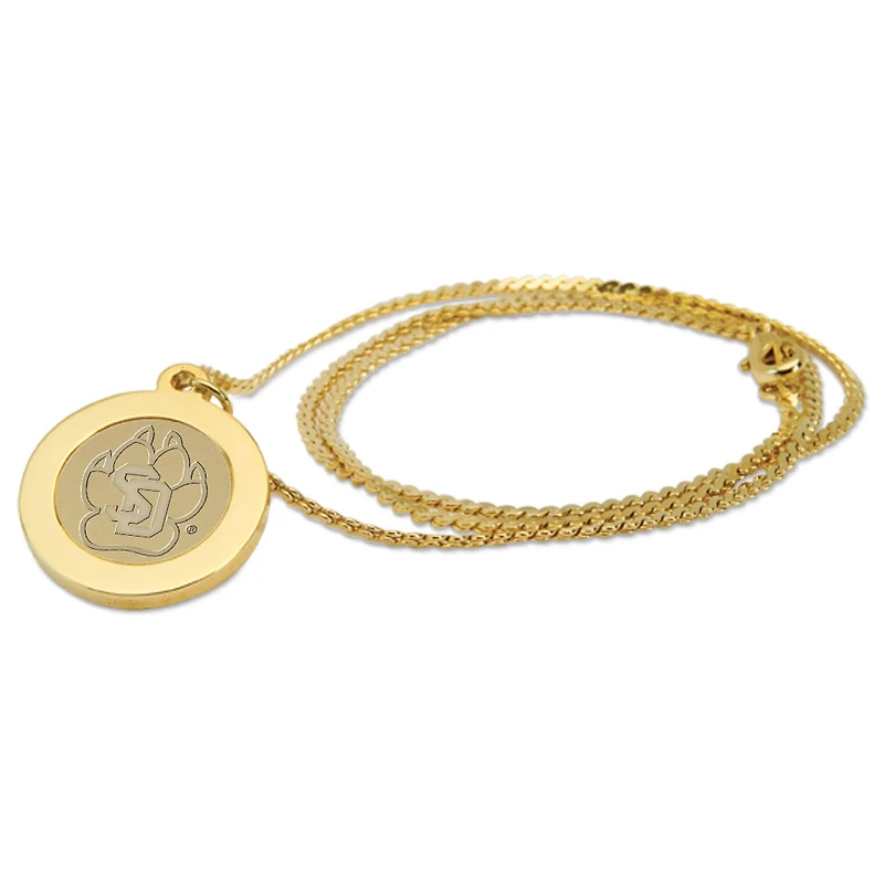 Women's Gold South Dakota Coyotes Pendant Necklace