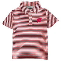Toddler Garb Red/White Wisconsin Badgers Carson Polo
