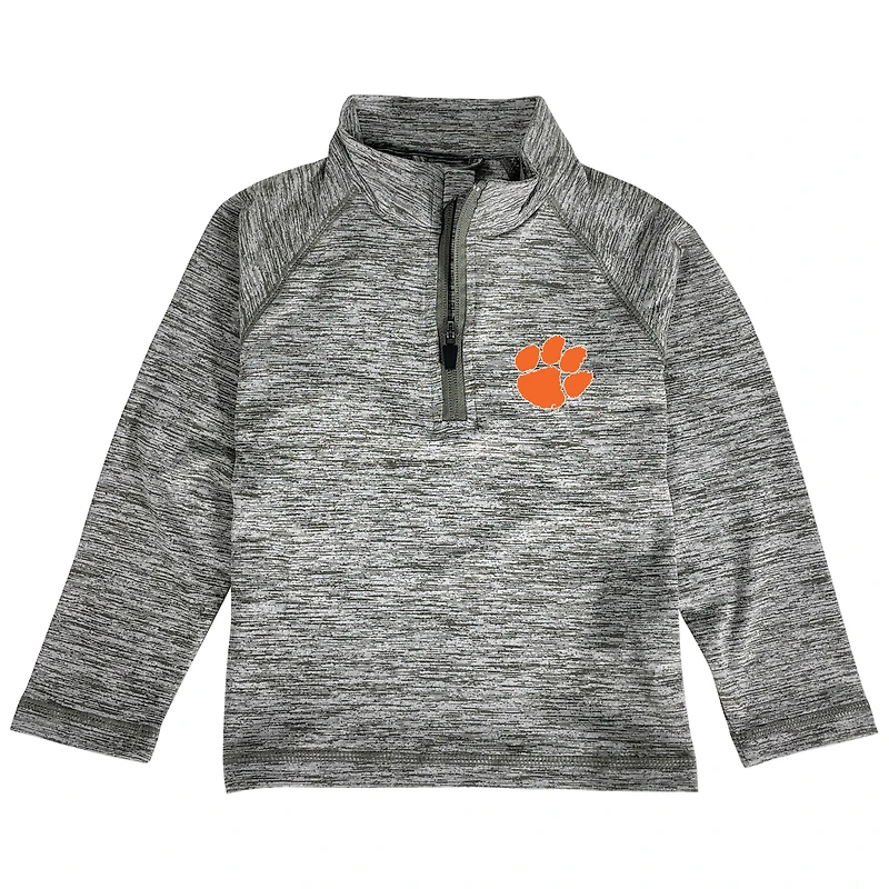 Toddler Garb Heathered Gray Clemson Tigers Matthew Quarter-Zip Pullover Jacket