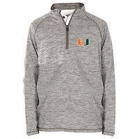 Youth Garb Heathered Gray Miami Hurricanes Matthew Quarter-Zip Pullover Jacket