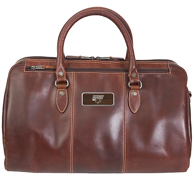 Brown Clark Atlanta University Panthers Logo Plate Niagara Canyon Duffel Bag