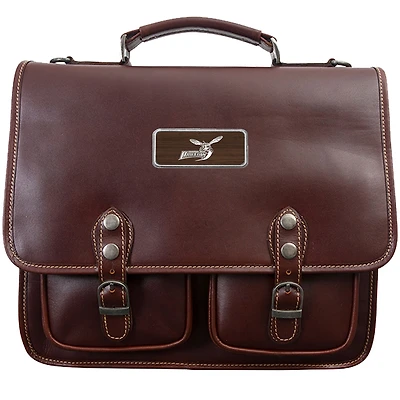 Brown Delaware State Hornets Logo Plate Sabino Canyon Briefcase