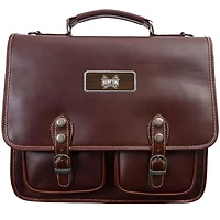 Brown Hampton Pirates Logo Plate Sabino Canyon Briefcase