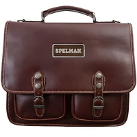 Brown Spelman College Jaguars Logo Plate Sabino Canyon Briefcase