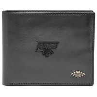 Men's Fossil Black Clark Atlanta University Panthers Ryan RFID Flip ID Bi-Fold Wallet