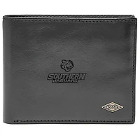 Men's Fossil Black Southern University Jaguars Ryan RFID Flip ID Bi-Fold Wallet