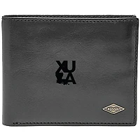 Men's Fossil Black XULA Gold Ryan RFID Flip ID Bi-Fold Wallet