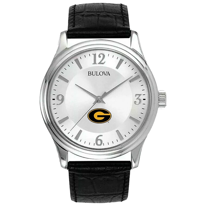 Silver Grambling Tigers Leather Watch