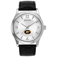 Silver Grambling Tigers Leather Watch