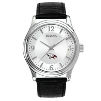 Silver North Carolina Central Eagles Leather Watch