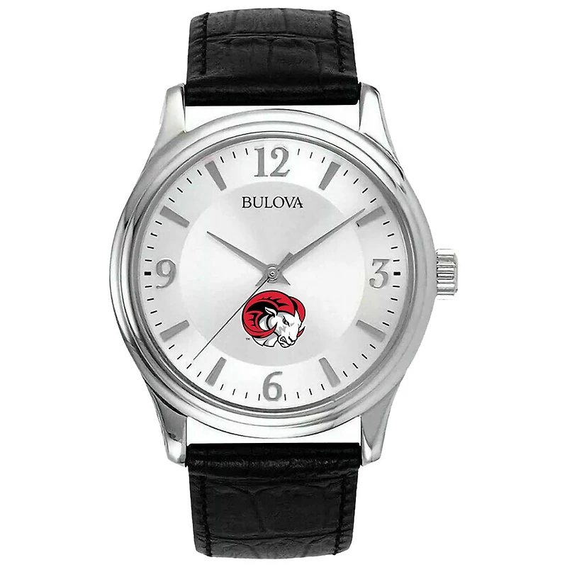 Silver Winston-Salem State Rams Leather Watch