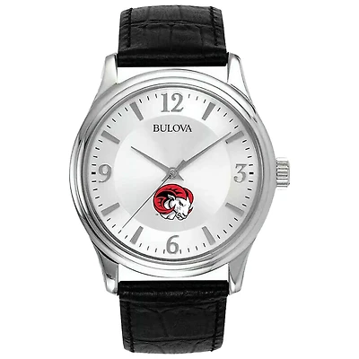 Silver Winston-Salem State Rams Leather Watch