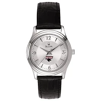 Women's Silver Clark Atlanta University Panthers Leather Watch