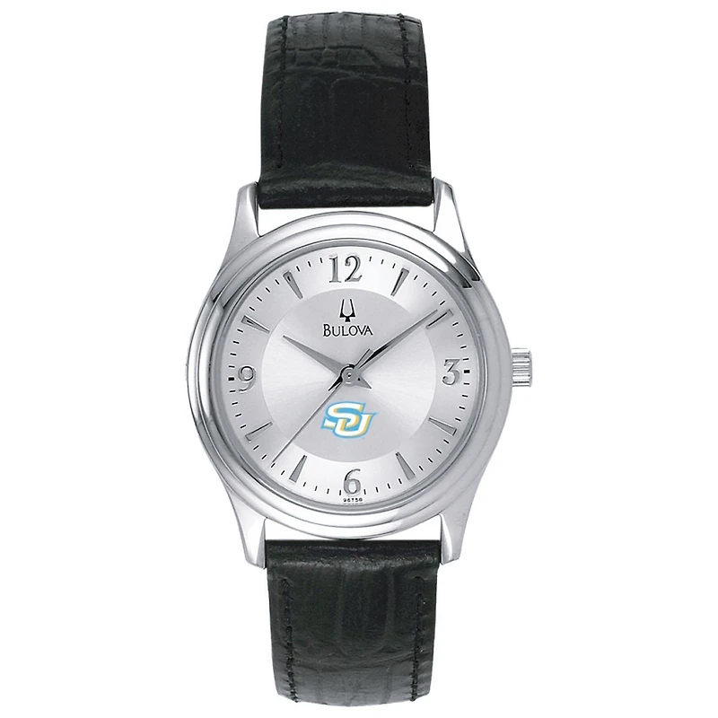 Women's Silver Southern University Jaguars Leather Watch