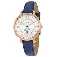 Women's Fossil Navy Southern University Jaguars Jacqueline Leather Watch