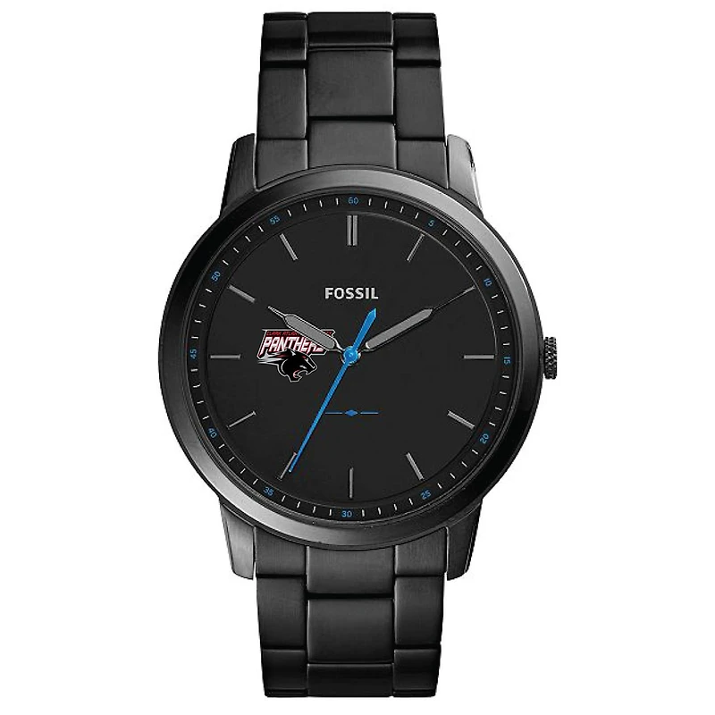 Fossil Black Clark Atlanta University Panthers The Minimalist Slim Stainless Steel Watch
