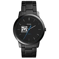 Fossil Black Morehouse Maroon Tigers The Minimalist Slim Stainless Steel Watch