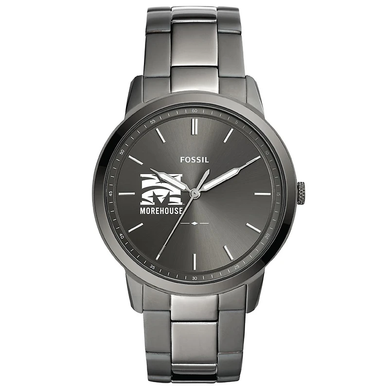 Men's Fossil Morehouse Maroon Tigers The Minimalist Three-Hand Smoke Watch