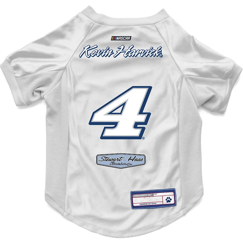 Little Earth White Kevin Harvick Premium Pet Stretch Jersey