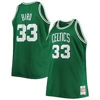 Men's Mitchell & Ness Larry Bird Kelly Green Boston Celtics Big & Tall 1985/86 NBA 75th Anniversary Diamond Swingman Jersey