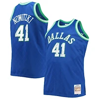 Men's Mitchell & Ness Dirk Nowitzki Blue Dallas Mavericks Big & Tall 1998/99 NBA 75th Anniversary Diamond Swingman Jersey