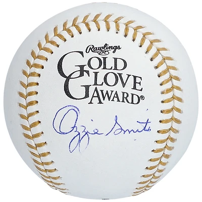 Ozzie Smith St. Louis Cardinals Autographed Rawlings Gold Glove Logo Baseball