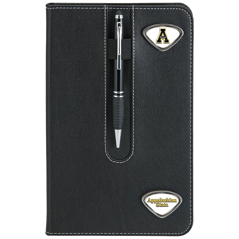 Black Appalachian State Mountaineers Business Notebook