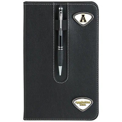 Black Appalachian State Mountaineers Business Notebook