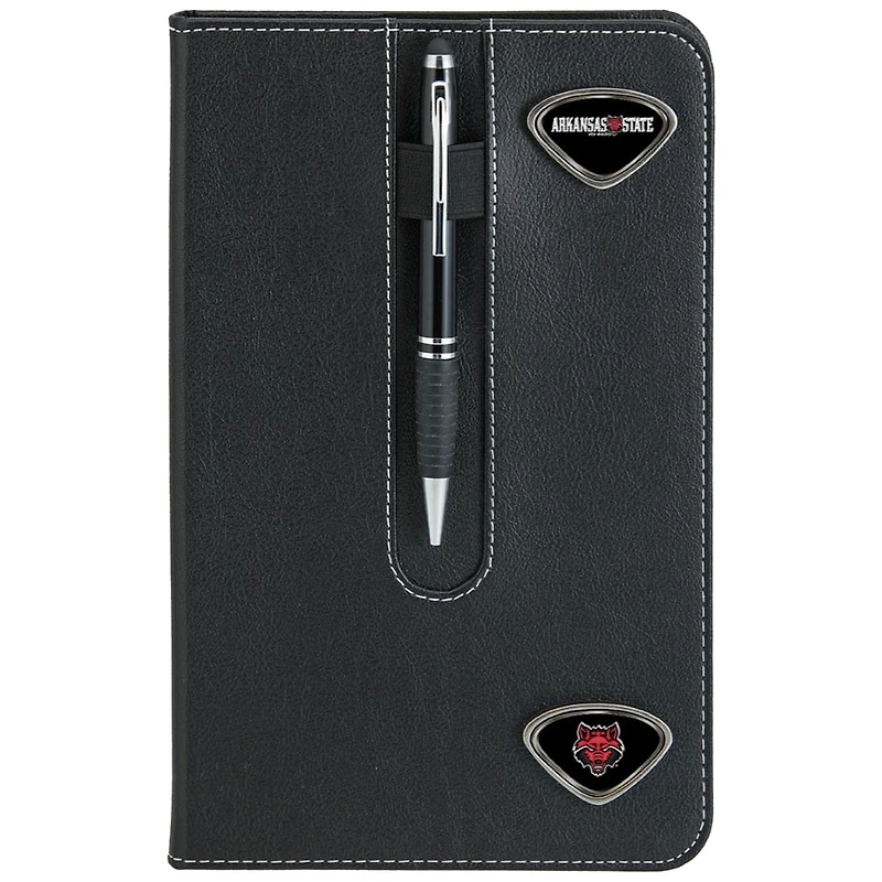 Black Arkansas State Red Wolves Business Notebook
