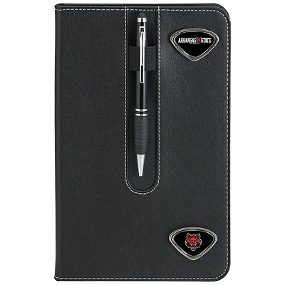 Black Arkansas State Red Wolves Business Notebook