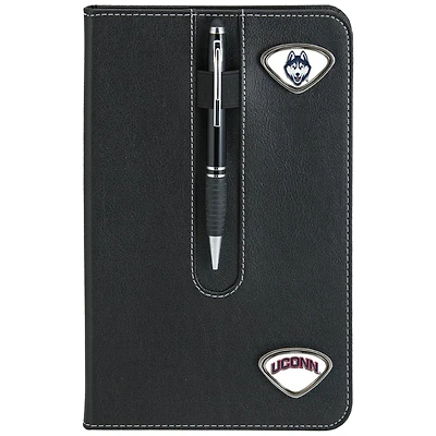 Black UConn Huskies Business Notebook