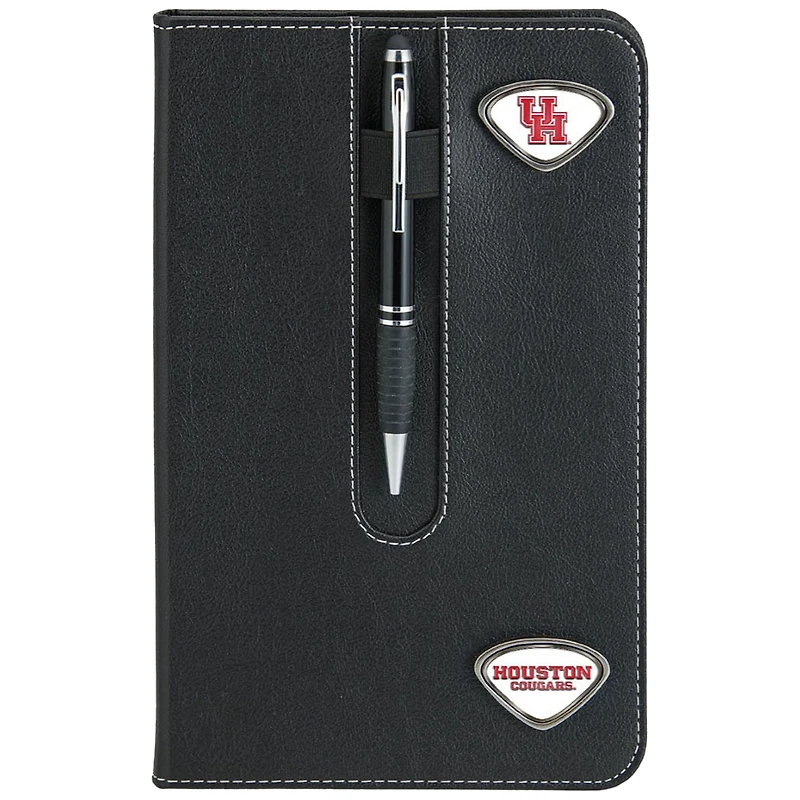 Black Houston Cougars Business Notebook