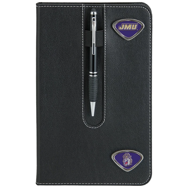 Black James Madison Dukes Business Notebook