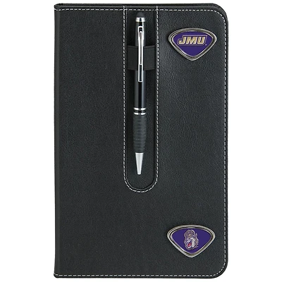 Black James Madison Dukes Business Notebook
