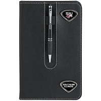 Black Southern Illinois Salukis Business Notebook
