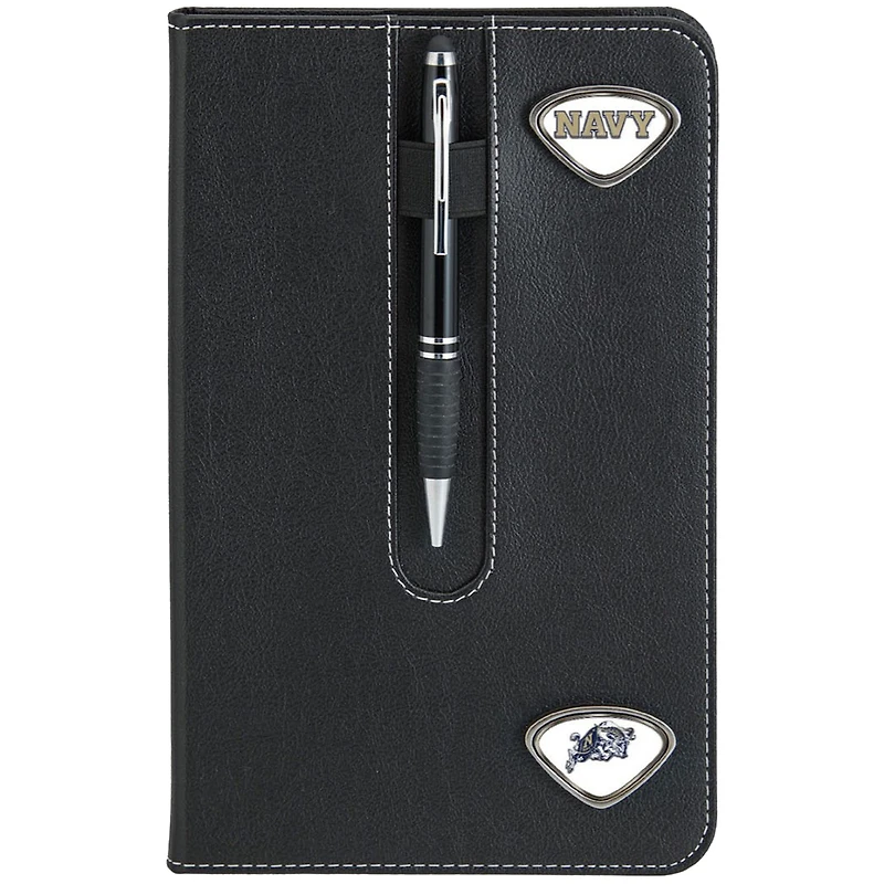 Navy Midshipmen Black Business Notebook