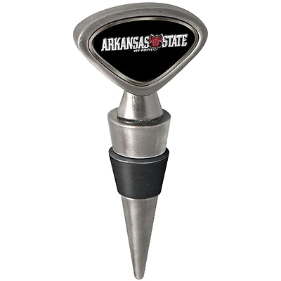 Silver Arkansas State Red Wolves Wine Stopper