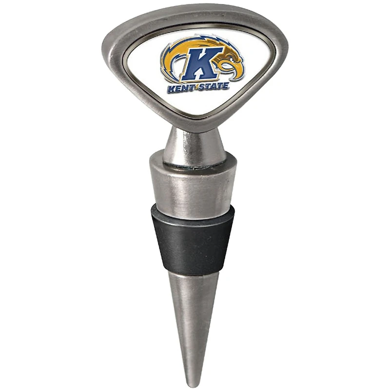 Silver Kent State Golden Flashes Wine Stopper