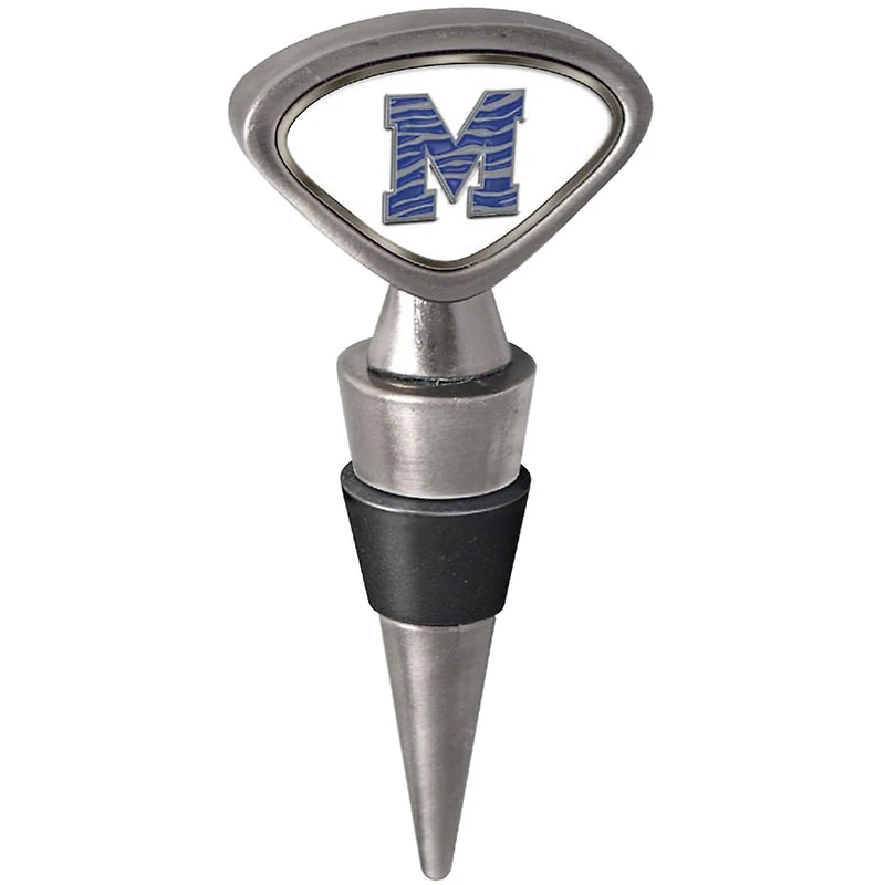 Silver Memphis Tigers Wine Stopper