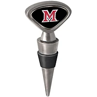 Silver Miami University RedHawks Wine Stopper
