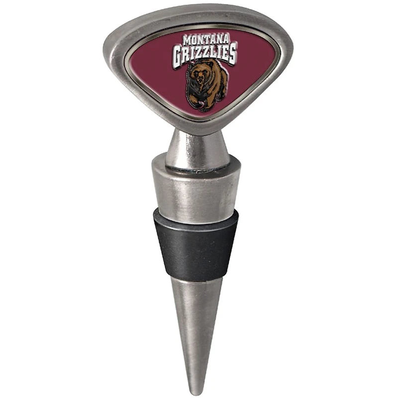 Silver Montana Grizzlies Wine Stopper