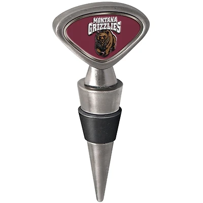 Silver Montana Grizzlies Wine Stopper