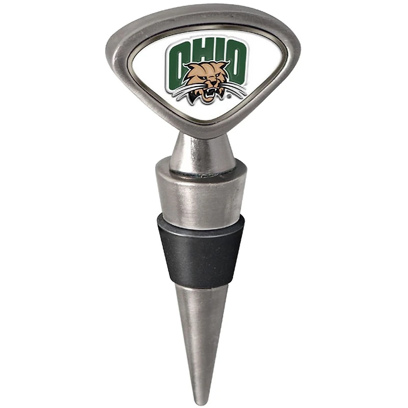 Silver Ohio Bobcats Wine Stopper