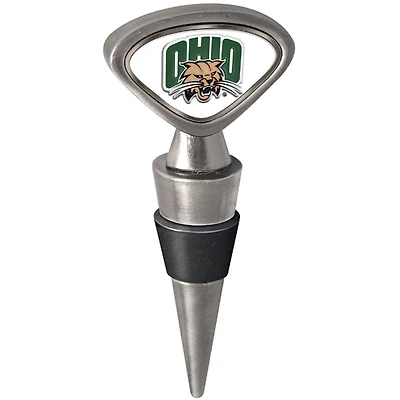 Silver Ohio Bobcats Wine Stopper