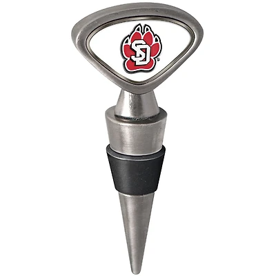 Silver South Dakota Coyotes Wine Stopper