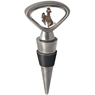 Silver Wyoming Cowboys Wine Stopper