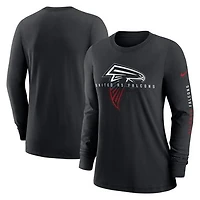 Women's Nike Black Atlanta Falcons Prime Split Long Sleeve T-Shirt